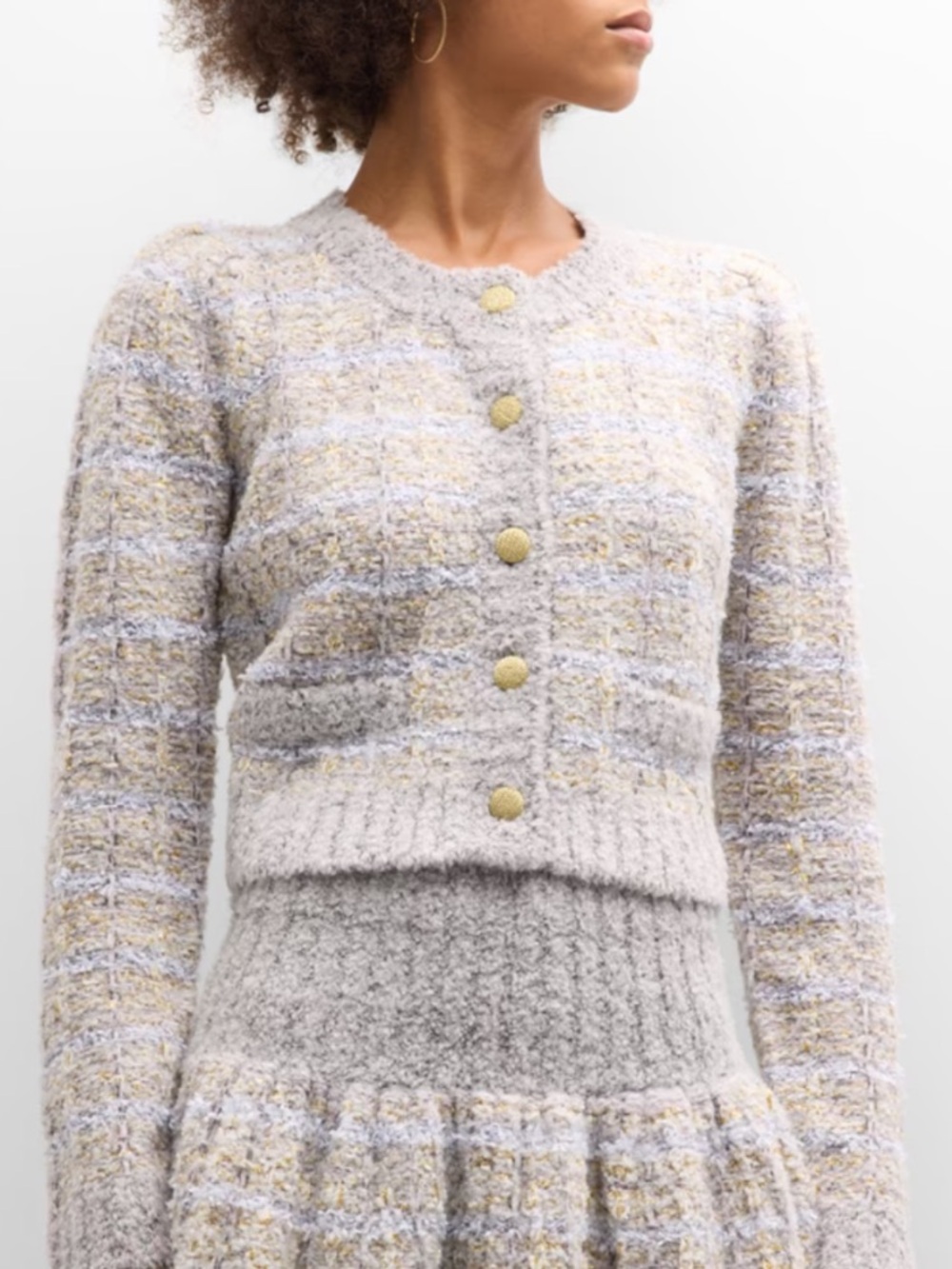 LoveShackFancy Saxon Crop Cardigan
